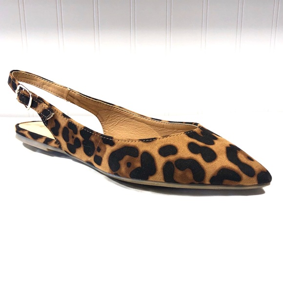 slingback leopard flats